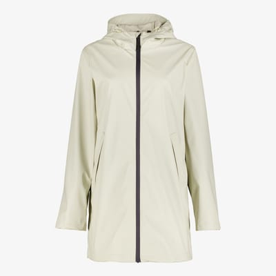 Mountain Peak lange gevoerde dames regenjas lichtbeige - Maat S