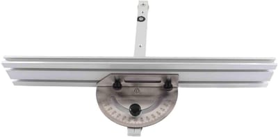 Tafelzaag - Verstekmetersysteem - Afschuiningsnauwkeurigheid - Vergrendelmechanisme - Aluminiumlegering - Nauwkeurige - Verstekmeter - Hek - Houtbewerking - Verbetering - Geschikt voor - Zagen met precisie - Grijs - Professioneel gebruik