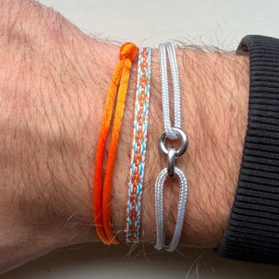 Azurro Heren Armbanden Set Orzello – Natuursteen & Kralen – Verstelbaar 19–24 cm – Mannen Armband Casual – Cadeau voor Mannen & Vaderdag – Mediterrane Stijl