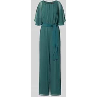 Jumpsuit van vloeiende stof met Strikceintuur
