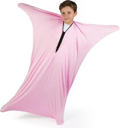Sensory Body Sock voor Kinderen - Full Body Wrap voor Ontspanning en Focus - Stretchy en Zelfklevend in Roze, Maat S