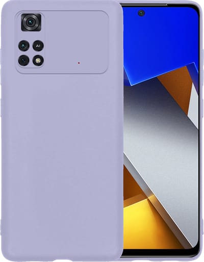 Hoesje - Geschikt voor Xiaomi Poco X4 Pro 5G - Sterk & Shockproof - Siliconen Case - Hoes Cover - Telefoonhoes - Lila