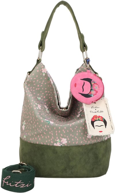 Fritzi aus Preußen schoudertas Fritzi x Frida Kahlo Izzy07 Limited Jungle Hobo Bag Jungli groen