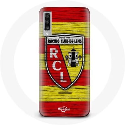 Hoesje - RCL Lens - Samsung Galaxy A70 - Geel en Rood - Flexibel - Synthetisch