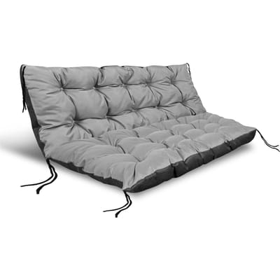Tuin Kussen Set 120x80 + 120x40 cm – Waterdicht – Voor Palletbank – Grijs – Siliconenvezel – Comfortabel & Duurzaam – Made in Poland