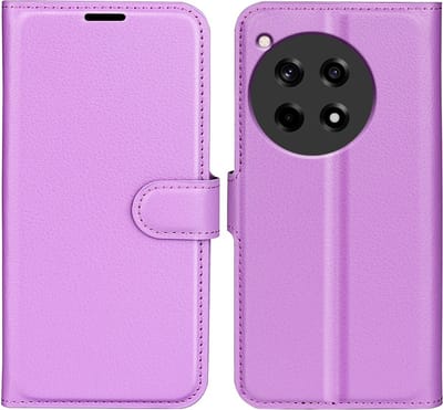 Coverup Hoesje - Geschikt voor OnePlus 12R Hoesje - Coverup Book Case - Paars