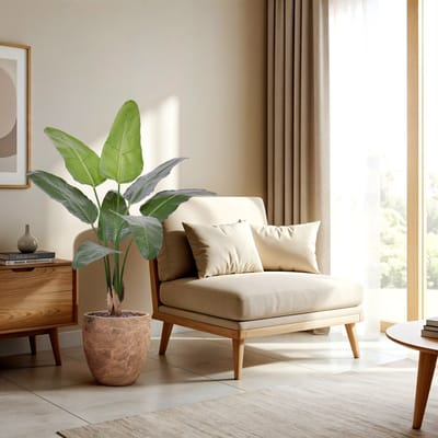 Strelitzia Nicolai deluxe Kunstpalm 125cm in pot