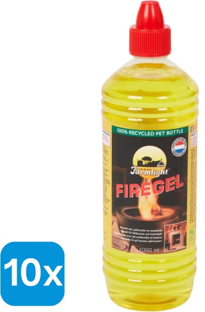 10 x 1L Brandgel - Brandgel voor gel haarden & gel vuurkorven 10 Liters