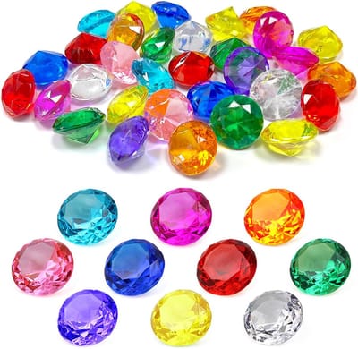 Solidchoice - Set van 50 Acryl Diamanten Decoraties in 10 Kleuren