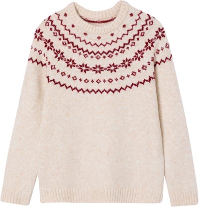 Envie de fraise Jacquard herentrui capsule familie Kerst ENVIE DE FRAISE