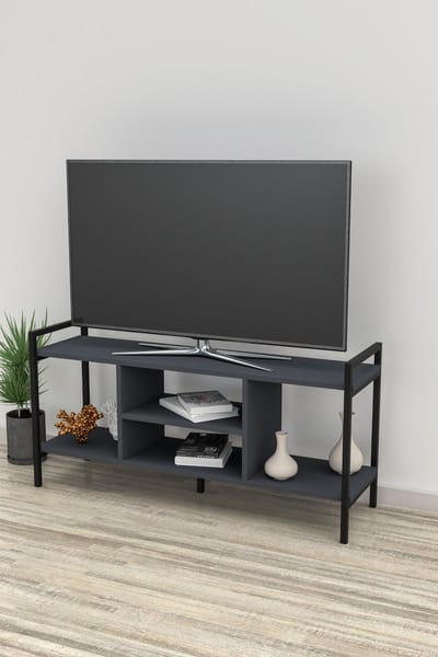 Soph&Tess City Tv Meubel - Industrieel Metaal met Hout - Antraciet