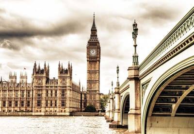 Fotobehang Houses of Parliament City | XL - 208cm x 146cm | 130g/m2 Vlies