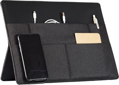 Beblau Stand-Up Sleeve 40 x 30 x 11 cm Organizer Werken vanuit huis Accessoire-oplossing, Student Thuiswerken | Draagbaar | School, Thuis, College | Accessoires voor Thuiskantoor | Geweldig cadeau | Kleur: Zwart