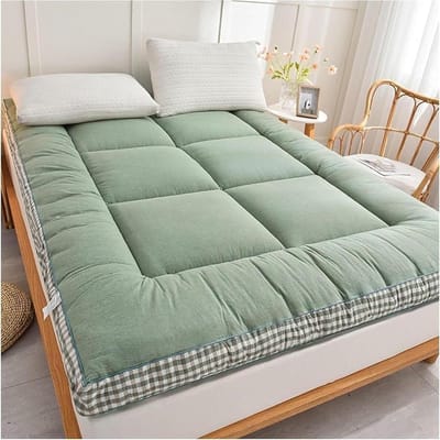 Japanse Vloermatras - Opvouwbare Slaapmat - Comfortabel Slapen - Ruimtebesparend Ontwerp - 200x220cm - Groen