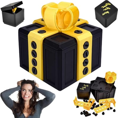 Grappencadeaudoos met Middelvinger, Irritante Cadeaudoos voor Secret Santa, Grappige Grappen - Verrassend Cadeau Idee voor Vrouwen en Mannen