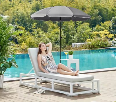 Parasol Kantelbaar - Strand & Tuin - Ø 160 cm - Met Draagtas