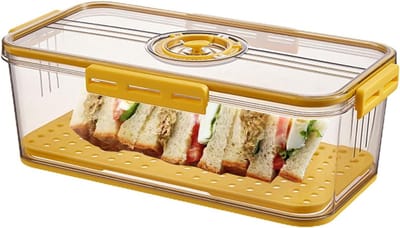 Broodbak met Tijdregistratie - Broodtrommel Vershouder - Brood Vers Houden - Instelbaar Luchtventiel - 335 x 185 x 12 cm