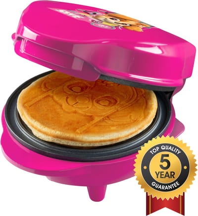 Bestron Wafelijzer - APP500SHP - 550W - Paw Patrol mini wafel - Skye - Roze - 5 jaar garantie