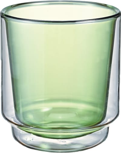 HARIO Double-Walled Matcha Cup - 370mL - Dubbelwandige Matchakop - Hittebestendig Glas - Groen
