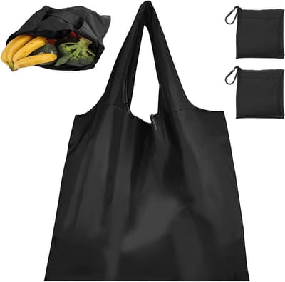 Shopping Bag Foldable 2 Stuks - Jute Tas Met 2 Haakjes - Herbruikbaar En Milieuvriendelijk - SnelShoppen