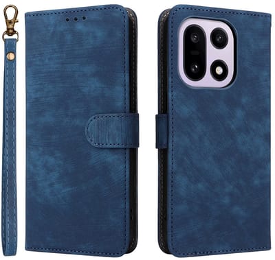 Coverup Hoesje - Geschikt voor OnePlus 15 Hoesje - Coverup Book Case met Koord - Blauw