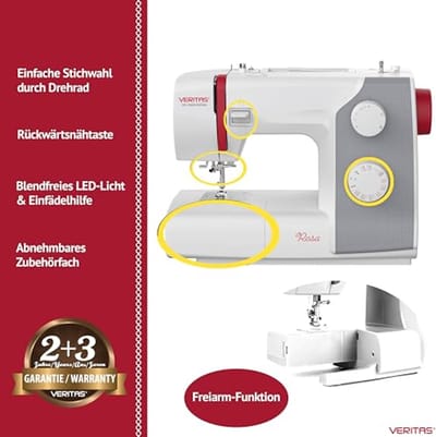 Mechanische Naaimachine Roze met 23 Steekprogramma's en Automatische Draadspanning
