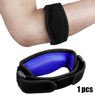 1 stuk tenniselleboogbandage voor golfelleboogbandage armband met compressiekussen voor mannen vrouwen black
