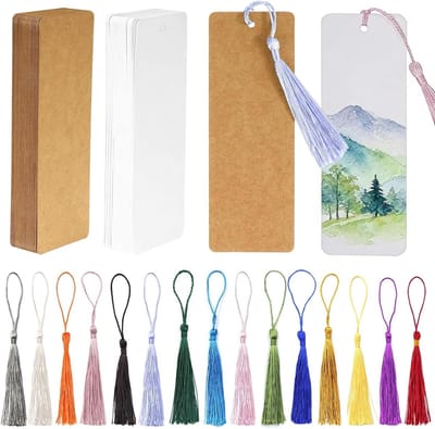 90 Stuks, 14 x 4.8 cm, Lege Boekenleggers met Tassels, Boekhouder en DIY Accessoires voor Lezen en Creatieve Projecten