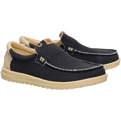 HEYDUDE Mikka Braided Heren Instappers Black/Boulder Tan