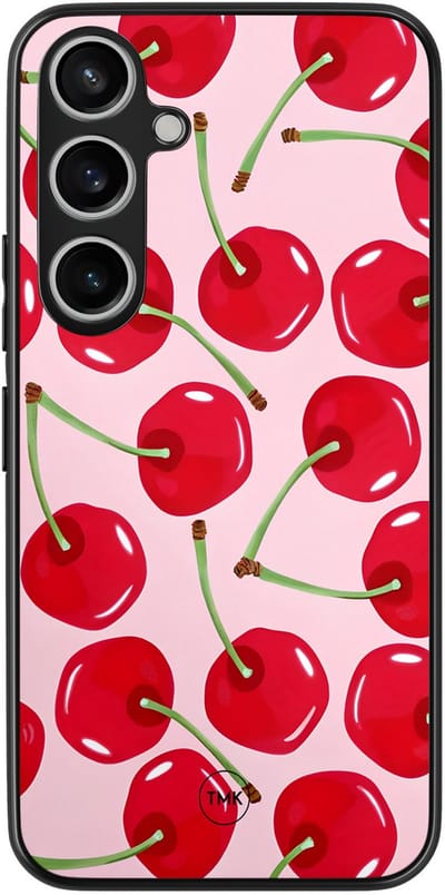 Hoesje geschikt voor Samsung Galaxy A35 - Sweet cherry - Roze - TPU case - Print - Hardcase zwart telefoonhoesje