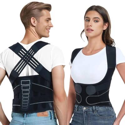 SnelShoppen - Postuurcorrector voor Mannen en Vrouwen, Verstelbare Rugsteun, Ademend Rugbandje, Beschermt Lendenwervel, Perfect voor Thuis en Kantoor