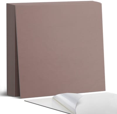 Coloray Plaktegels - Bruin Portugese Tegels - 30 cm x 30 cm - Bruin Plaktegels - 9 stuks - Vierkant PVC Tegels - Plaktegels Keuken - Zelfklevende Vloertegels - Vinyltegels Vloer Zelfklevend - Zelfklevende Tegels