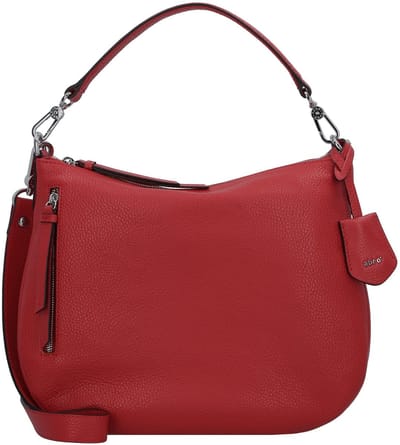 abro Leren Schoudertas Leather Adria Hobo Bag Juna Red Rood
