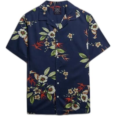 Overhemd Korte Mouw Superdry Hawaiiaans print shirt met korte mouwen