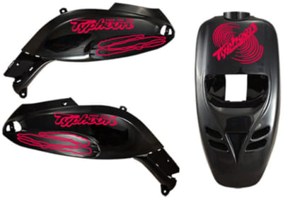 Piaggio Typhoon Stickerset - Cyclone - Fluor Roze