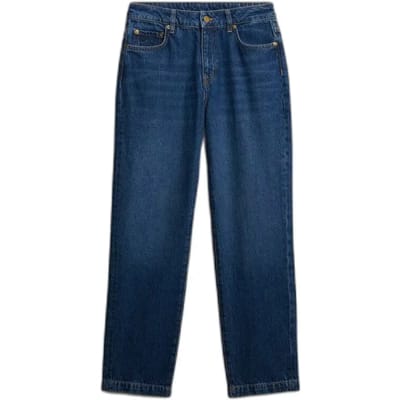 Superdry Organic Cotton Straight Jeans Normale Pasvorm Blue Grootte: 28/32