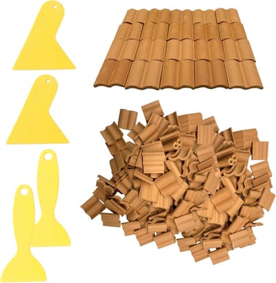 Allecto Plus - Mini Dakpannen Mozaïek Steenbouw Doos - 300 Stuks - DIY Poppenhuis Tuin Decoratie