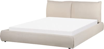VINAY - Tweepersoonsbed - Zandbeige - 160 x 200 cm - Polyester