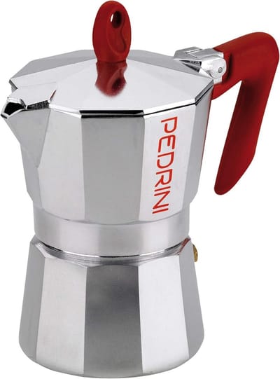 Moka Koffiezetapparaat voor Espresso - Aluminium, Italiaans Ontwerp, 3 Kopjes