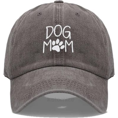 Dog Mom Geborduurde Baseballpet Voor Vrouwen Mannen Mode Verstelbare Zachte Katoen Papa Pet Unisex Klassieke Golfpetten gray