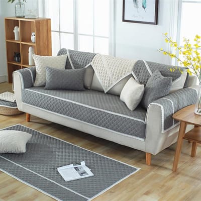 Linnen Stoffen Bankkussen Effen Kleur Ruit Universeel Alle Seizoenen Bankovertrek voor Woonkamer Thuis L-vorm Hoekbankkussen 70x70cm 1pcs