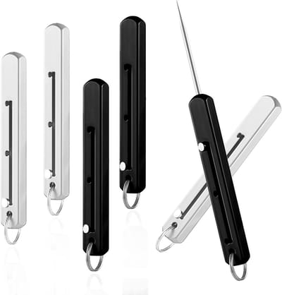 Titanium Tandenstokers - Metalen Stokers - Buiten Activiteiten - Lengte Verstelbaar - 6 Stuks - Zilver