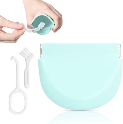 Orthodontische houders met luchtinlaten van voedselveilige siliconen, inclusief verwijderhaken en reinigingsborstel voor optimale mondhygiëne