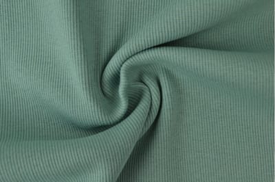 10 meter rib boordstof - Oud groen - 60cm breed