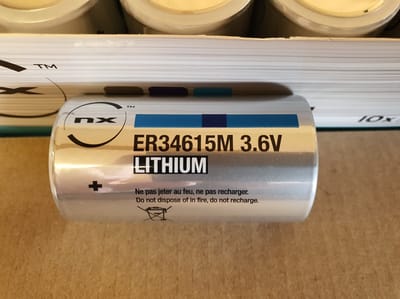 Opruiming: 20 stuks, 20 pieces ER34615M D size PCL9003 batterij van NX (Enix), 3.6V 14.5 Ah, shelf life 2029, Lithiumtionylchloride - clearance sale!