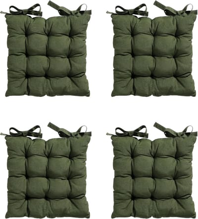 Madison - Zitkussen - Universeel - 4 stk. - 46x46 cm - Groen - Tuin
