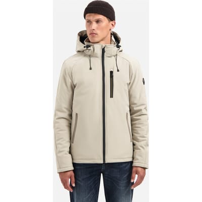 No Excess Jacket Short Fit Hooded Softshell Stretch Stone Größe: S | Winterjacken Outlet | Herren