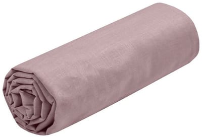 Stof Textiles Hoeslaken Eden - twijfelaar - 140 x 190/200 cm - oudroze - hotelkwaliteit - ademend katoen - 30 cm matrasdikte