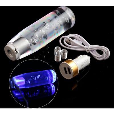 Auto-pookknop Shifter Crystal Style Handmatige schakelkop Universele LED-schakelhendel 15cm