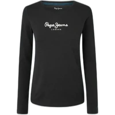 Pepe Jeans New Virginia T-shirt Met Lange Mouwen Zwart L Vrouw